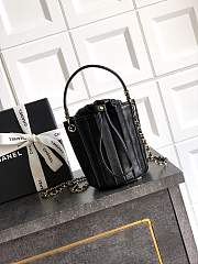 Bagsaaa Chanel Mini Bucket Bag AS5486 Black Lambskin - 15.2 x 14 x 14cm - 1