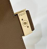Bagsaaa Fendi Wallet On Chain Baguette Brown FF fabric wallet - 21cm - 3