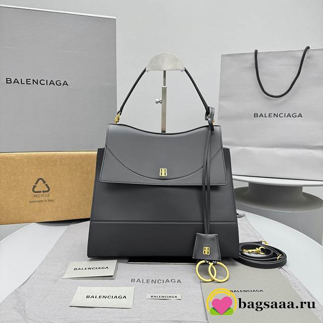 Bagsaaa Balenciaga Nano Handbag Medium in black smooth calfskin - 28cm - 1