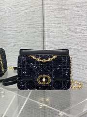 Bagsaaa Small Dior Jolie Top Handle Bag Black Tweed - 22cm - 1