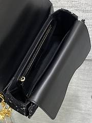 Bagsaaa Small Dior Jolie Top Handle Bag Black Tweed - 22cm - 3