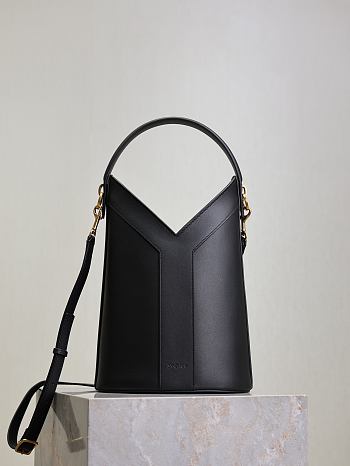 Bagsaaa YSL Y top-handle bucket in leather 840891 black - 34cm