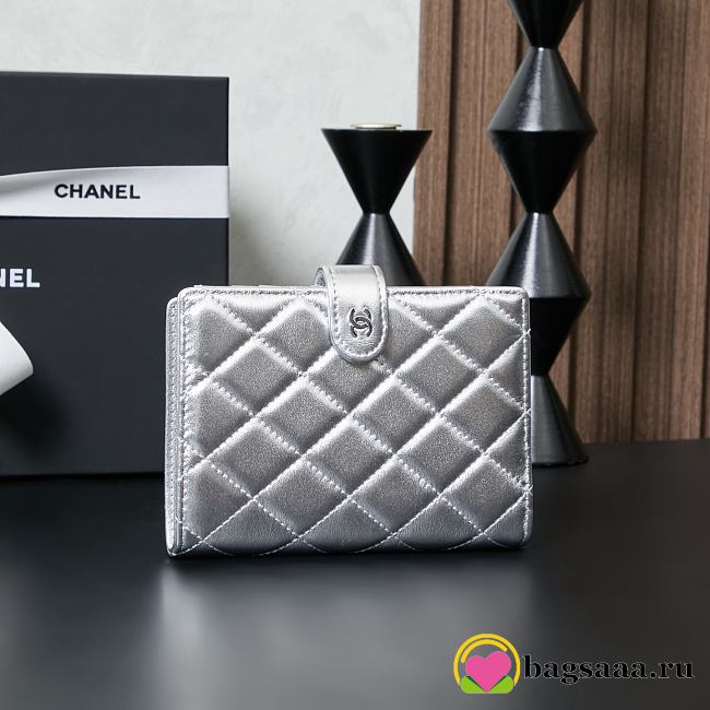 Bagsaaa Chanel Silver Wallet - 15*10*3cm - 1