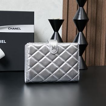 Bagsaaa Chanel Silver Wallet - 15*10*3cm
