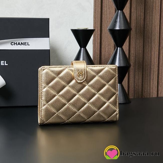 Bagsaaa Chanel Gold Wallet - 15*10*3cm - 1