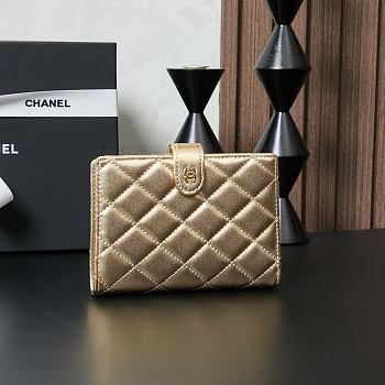 Bagsaaa Chanel Gold Wallet - 15*10*3cm