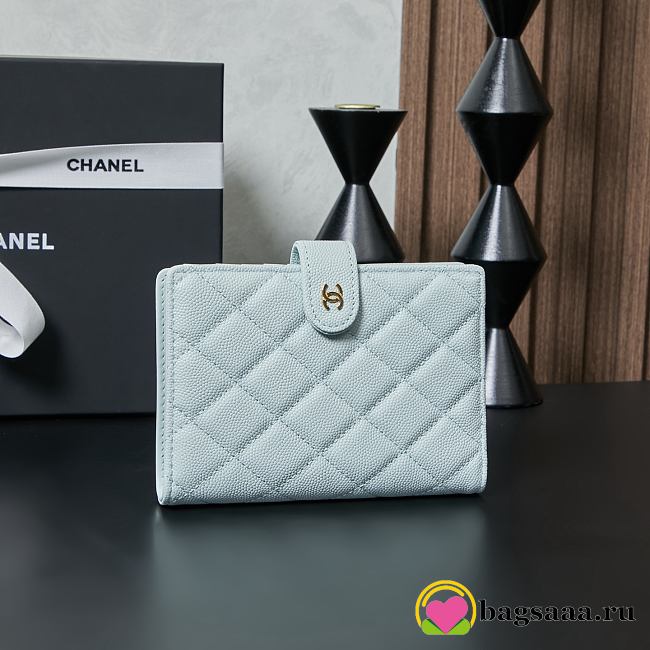 Bagsaaa Chanel Light Blue Wallet - 15*10*3cm - 1
