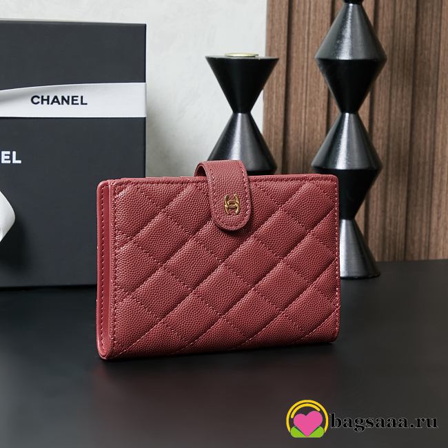 Bagsaaa Chanel Red Wallet - 15*10*3cm - 1