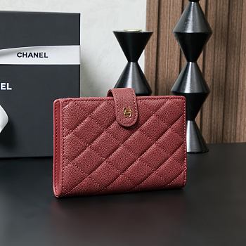 Bagsaaa Chanel Red Wallet - 15*10*3cm