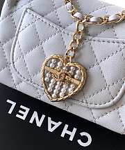 Bagsaaa Chanel Classic Mini Bag with hook AP4760 Light Gray - 8 x 12.5 x 5cm - 3