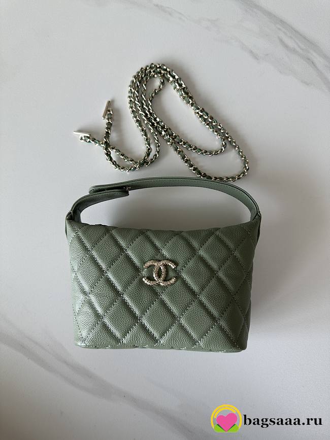 Bagsaaa Chanel Clutch with chain AP4747 Green - 21.5cm - 1