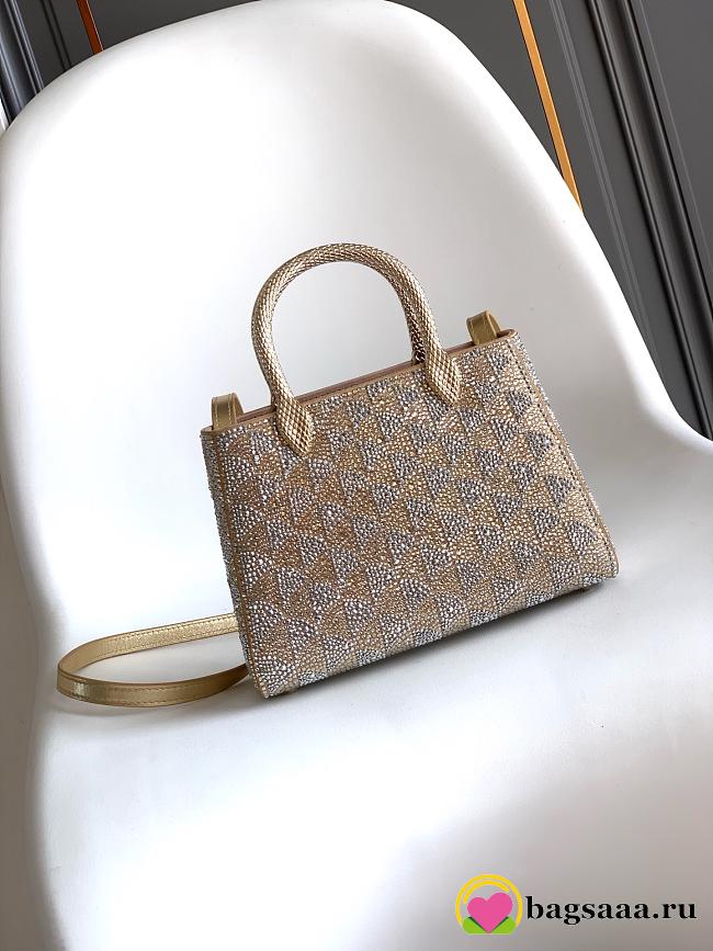 Bagsaaa Bvlgari Serpentine Duo Top Handle gold and silver Calla Crystals - 21.5cm - 1