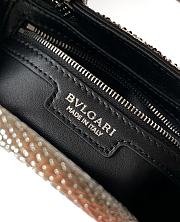 Bagsaaa Bvlgari Serpentine Duo Top Handle midnight plum and silver Calla Crystals - 21.5cm - 3