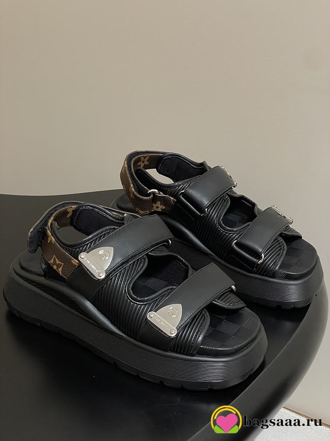 Bagsaaa LV Chameleon Comfort Sandal Black - 1