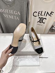 Bagsaaa Jimmy Choo Elisa 45 Silver Glitter and Patent Pumps - 4