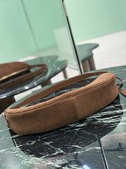 Bagsaaa Prada Demi-lune large suede shoulder bag 1BC255 brown - 42cm - 3