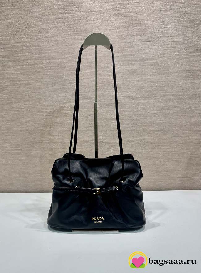 Bagsaaa Prada Small Prada Dada nappa leather bag 1BG586 black - 25cm - 1