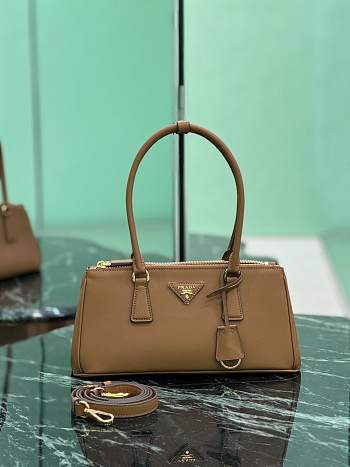 Bagsaaa Medium Prada Galleria leather bag 1BA457 brown - 30cm