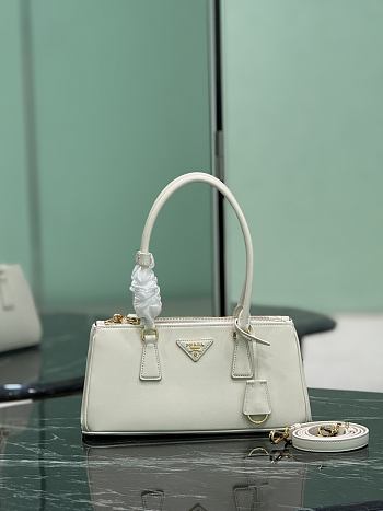 Bagsaaa Medium Prada Galleria leather bag 1BA457 white - 30cm