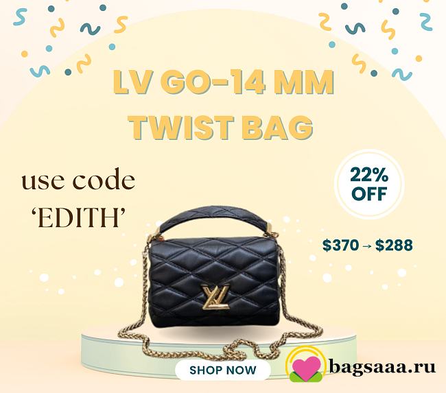 	 Bagsaaa Louis Vuitton Twist Malletage Pico GO-14 MM bag black - 1
