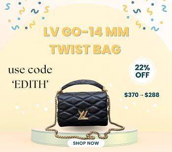 	 Bagsaaa Louis Vuitton Twist Malletage Pico GO-14 MM bag black