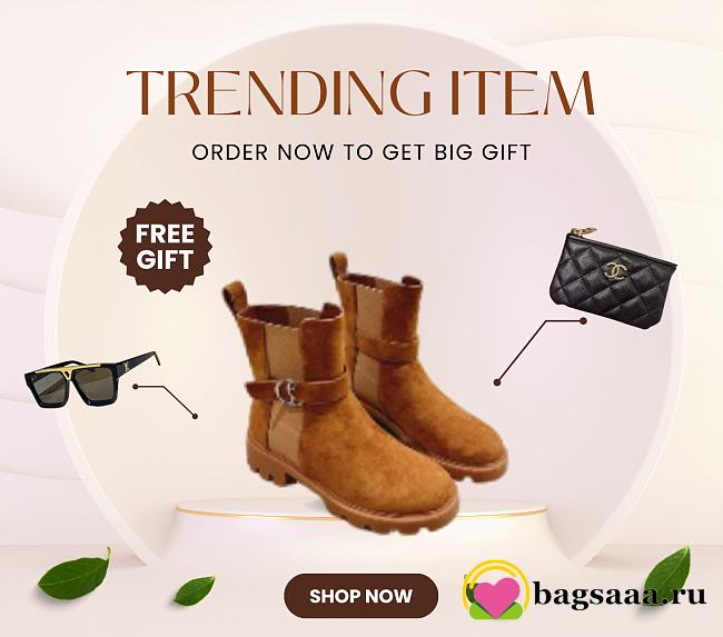 Bagsaaa Christian Louboutin Chelsea suede ankle boots brown - 1
