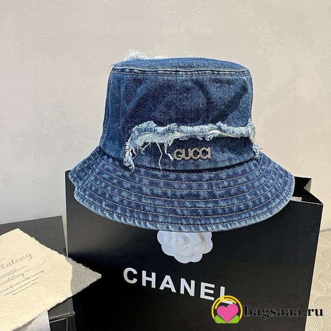 Bagsaaa Gucci Denim Bucket Hat - 1