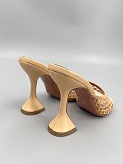 Bagsaaa Amina Muaddi Lupita Net Slipper Beige 95mm - 4