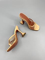 Bagsaaa Amina Muaddi Lupita Net Slipper Beige 95mm - 3