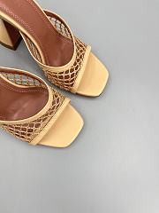 Bagsaaa Amina Muaddi Lupita Net Slipper Beige 95mm - 2
