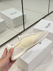 Bagsaaa Celine Racer - Low Top Sneaker In Nylon Suede And Calfskin Vanilla - 3