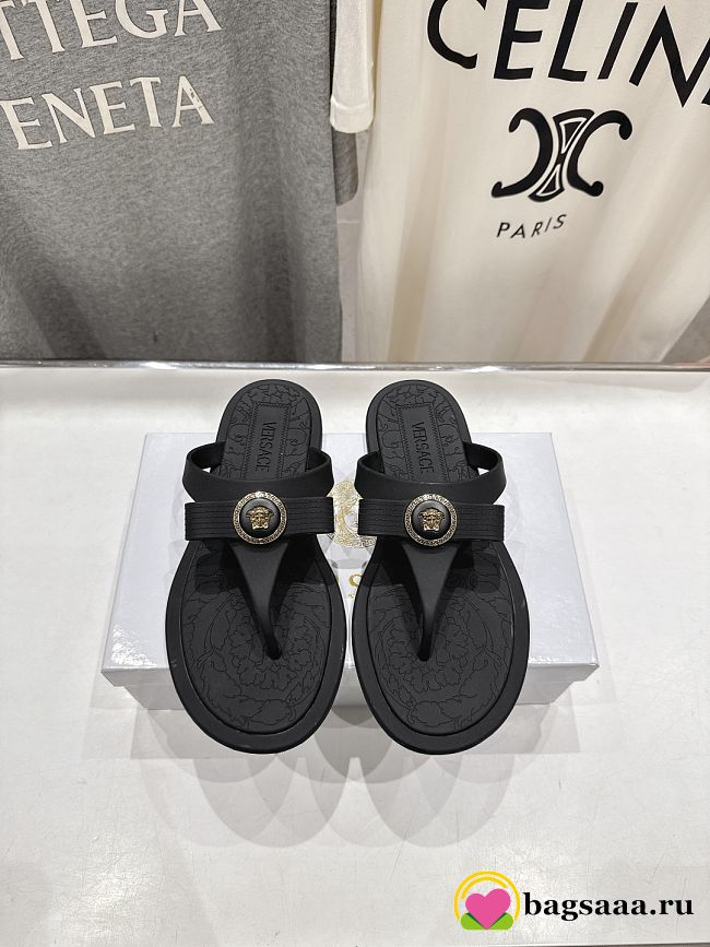 Bagsaaa Versace Gianni Ribbon Sandals black - 1