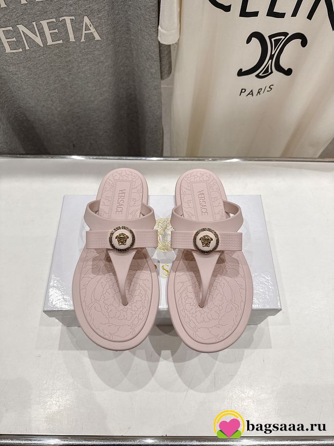 Bagsaaa Versace Gianni Ribbon Sandals pink - 1