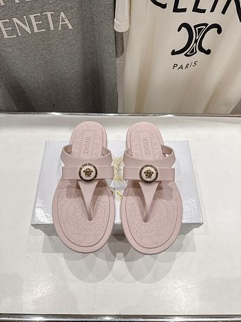 Bagsaaa Versace Gianni Ribbon Sandals pink