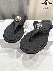 Bagsaaa Versace Alia Rubber Flat Sandals black - 3