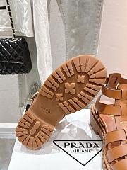 Bagsaaa Prada Leather sandals with ankle straps 1X924N brown - 3