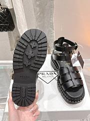 Bagsaaa Prada Leather sandals with ankle straps 1X924N black - 4