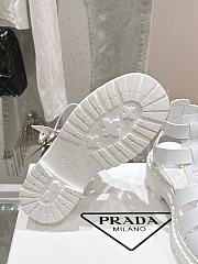 Bagsaaa Prada Leather sandals with ankle straps 1X924N white - 4