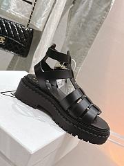 Bagsaaa Prada Leather sandals with ankle straps 1X924N black - 1