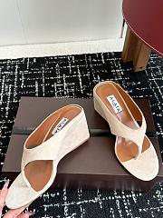 Bagsaaa Alaïa Suede Cube Wedge Sandals 75 beige - 2