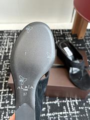 Bagsaaa Alaïa Suede Cube Wedge Sandals 75 black - 3