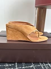 Bagsaaa Alaïa Suede Cube Wedge Sandals 75 brown - 1