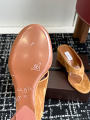 Bagsaaa Alaïa Suede Cube Wedge Sandals 75 brown - 4