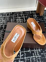 Bagsaaa Alaïa Suede Cube Wedge Sandals 75 brown - 3
