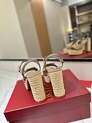 Bagsaaa Valentino Garavani VLogo leather platform sandals nude - 4