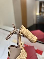 Bagsaaa Valentino Garavani VLogo leather platform sandals nude - 3