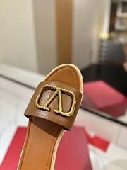 Bagsaaa Valentino Brown Valentino Garavani VLogo Slide Espadrilles - 4
