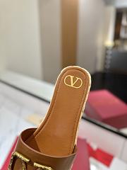 Bagsaaa Valentino Brown Valentino Garavani VLogo Slide Espadrilles - 2