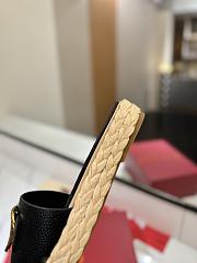 Bagsaaa Valentino Black Valentino Garavani VLogo Slide Espadrilles - 4