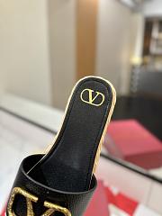 Bagsaaa Valentino Black Valentino Garavani VLogo Slide Espadrilles - 3